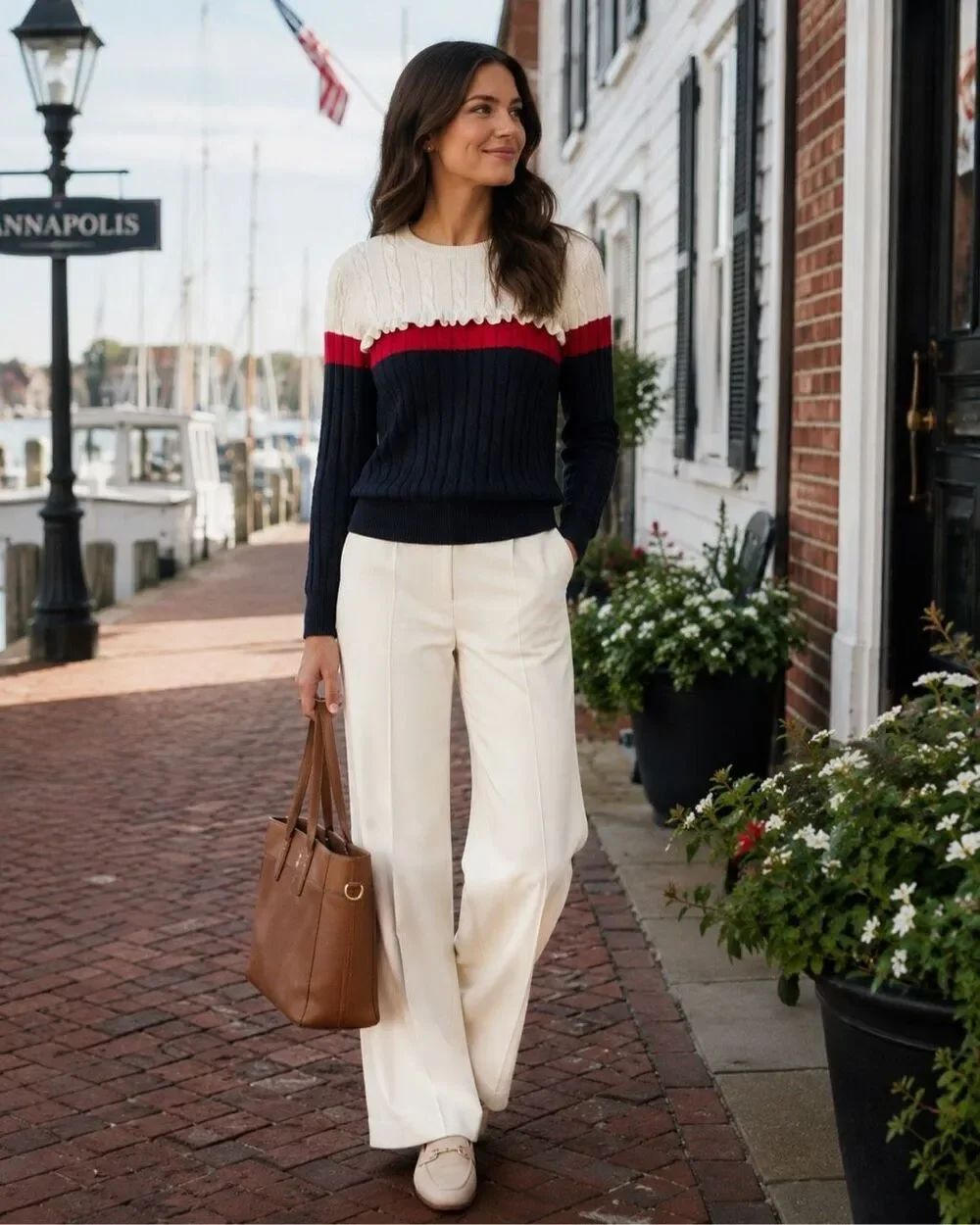 VTG Brooks Brothers 100% Merino Wool Cable Knit Sweater Size L